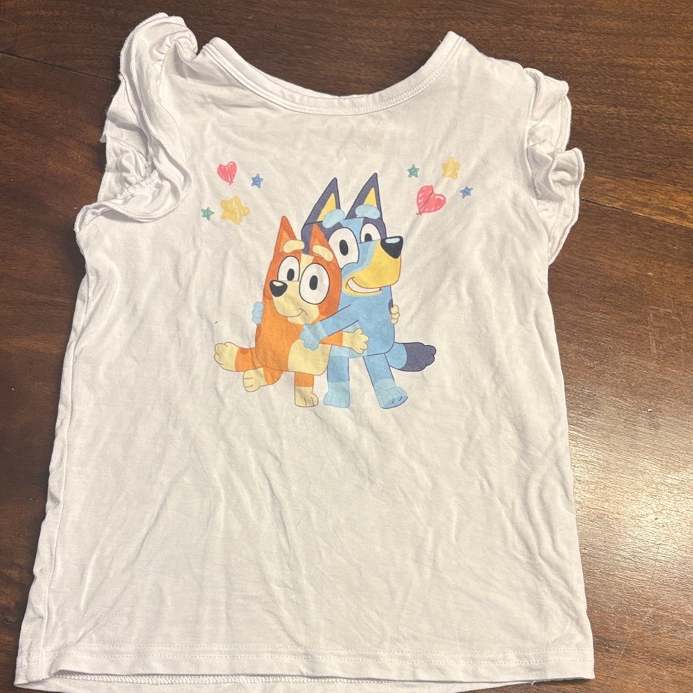 Little Sleepies Bluey short sleeve ruffle tee